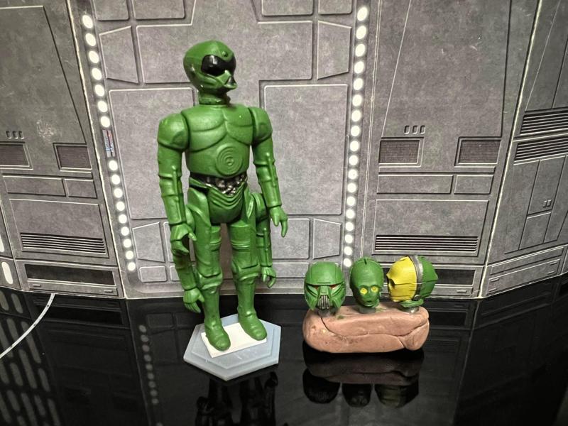 STAR WARS VINTAGE 4-ARM , 4-LOM LABOR DROID. CUSTOM UNPRODUCED KENNER, HASBRO ACTION FIGURE, 3.75", 1/18, 5POA