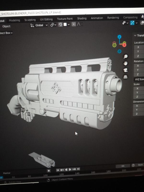 SCIFI DWARVEN REVOLVER SHOT BOLTER