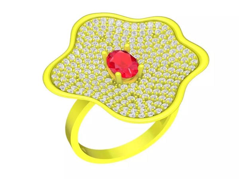 5742 luxury diamond women ring leaf ring