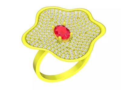 5742 luxury diamond women ring leaf ring