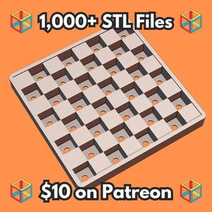 Unique Moss Chess Board with Alternating Moss-Filled Squares for Garden or Home MineeForm FDM 3D Print STL File