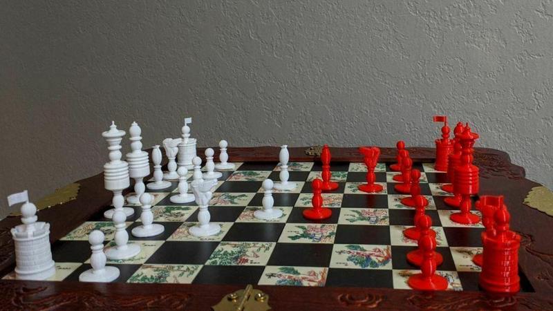 Barleycorn Chess Set Inspired by John Quincy Adams' ca.1825 Chess Set