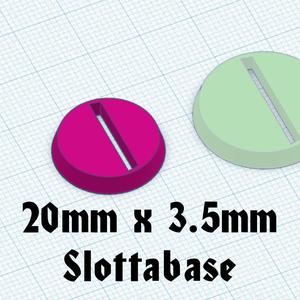 20mm slotted round base