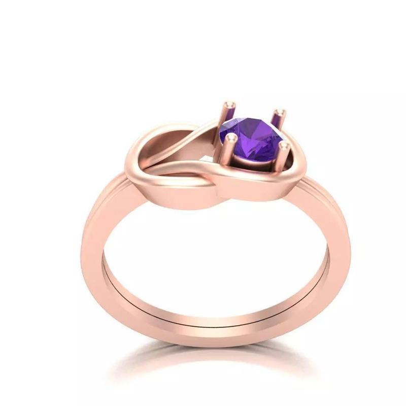 3Dm  Stl Digital file Knot stone ring Jewelry