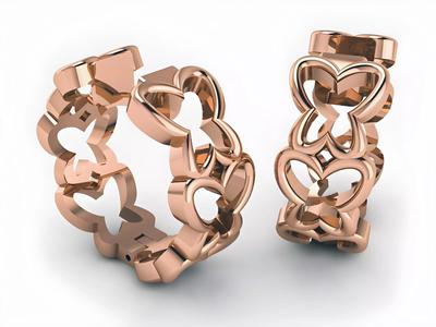 Butterfly Plain Gold Hoops Earrings