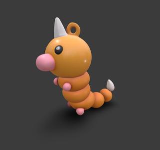 Weedle keychain