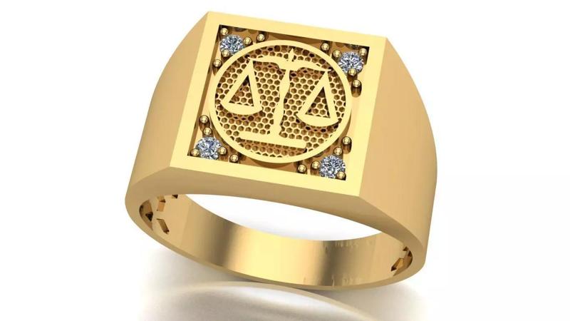 Lawyer graduation ring