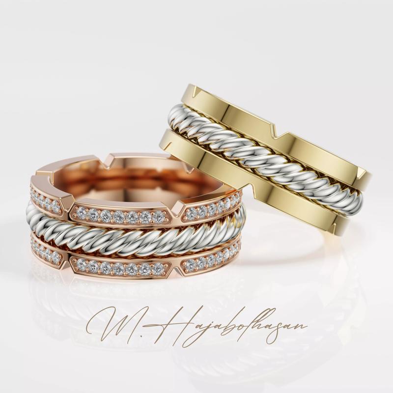 DualTone Rotating Wedding Band
