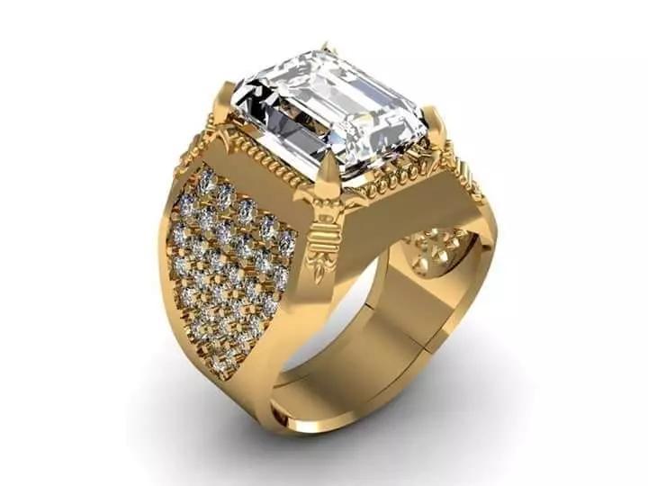 EMERALD STONE MEN RING