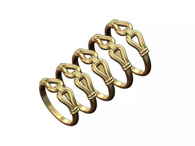 Double loop ring US size 5 to 11
