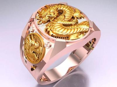 Dragon Ring - Mens Rings - N2355