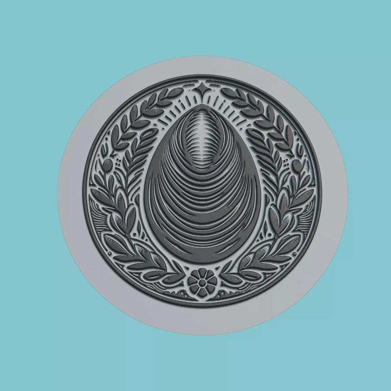 Mussel Animal Medallion Mussel Print Model