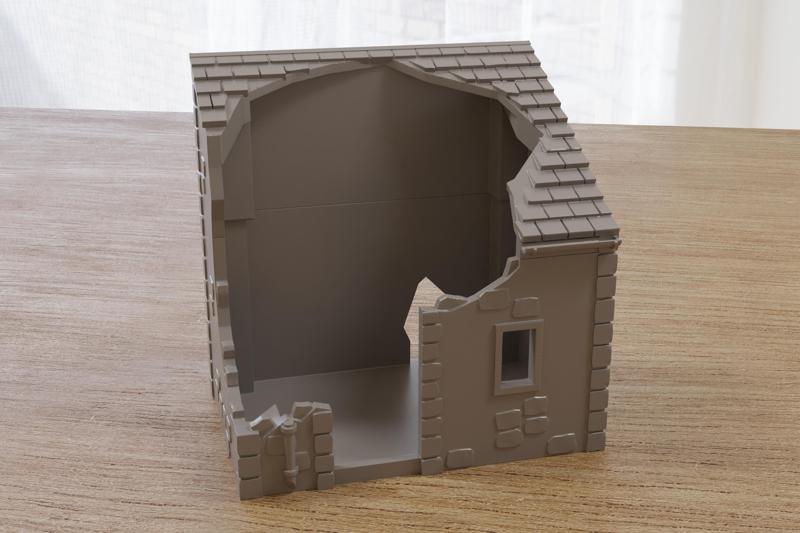 French Shed 1 Destroyed Normandy Wargaming Terrain