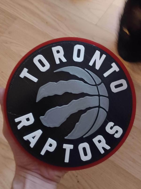 Toronto Raptors Logo Plaque with Keyhole in Back