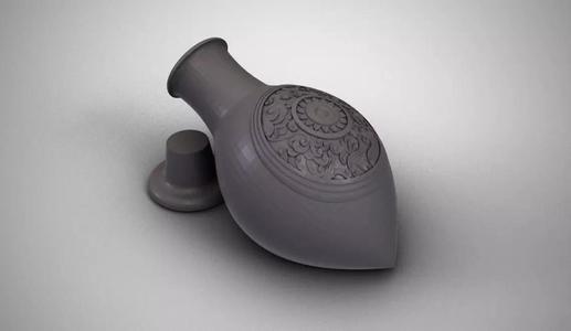 Pitcher bottle with ornate design