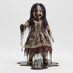 Melted Horror Figure - Spooky Halloween Doll Decoration 3D Printable Model