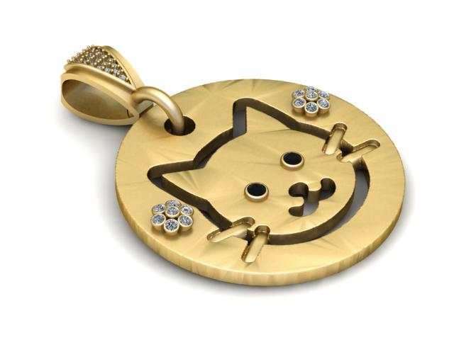 3D Printable Cat Medallion