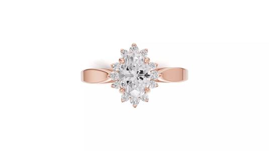 Oval Diamond Engagement Ring For Women