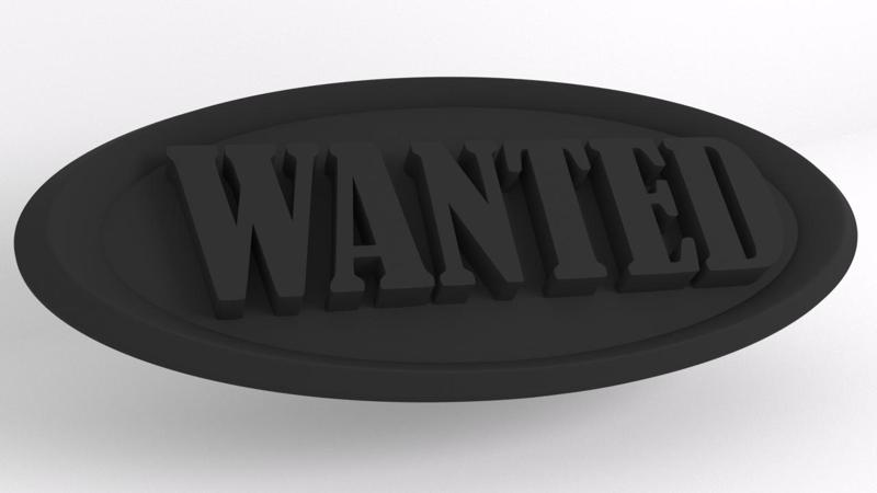 VAZ 9.5cm x 4cm hood emblem " Wanted "