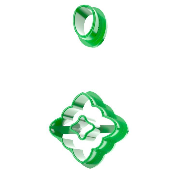 Geometric Quatrefoil Polymer Clay Cutter | Elegant Earring & Jewelry Making Tool | 3D Printable Model