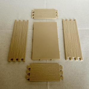 box wood medium large / flower pot open dovetail joint for 3d printing wood texture