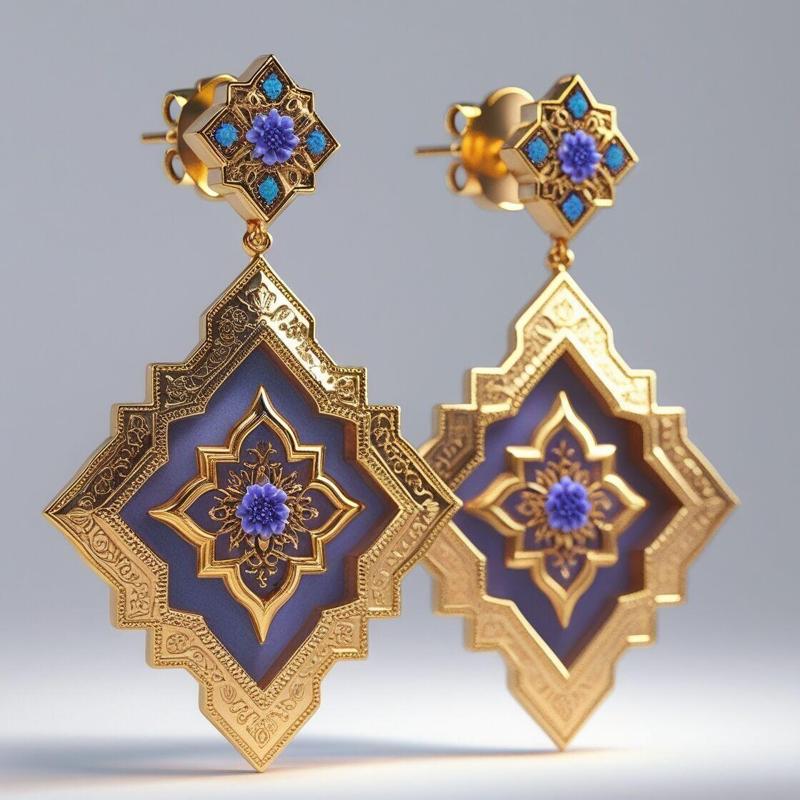 Golden Minaret  Imperial Earrings