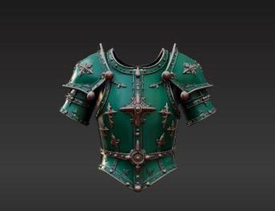 Heroic Green Knight Style Shoulder Pads - Articulated Fantasy Armor STL for Chivalric Warriors