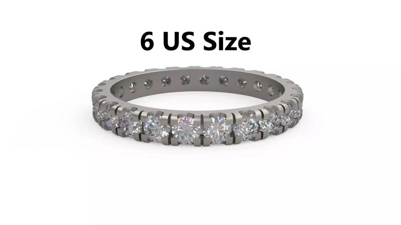 Model 1174 Eternity Diamond Ring Band US Size