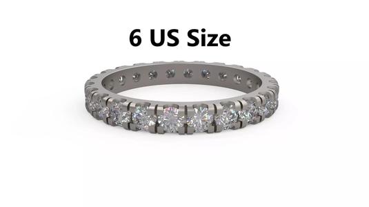 Model 1174 Eternity Diamond Ring Band US Size