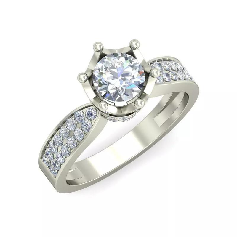 Modern Solitaire Engagement Ring