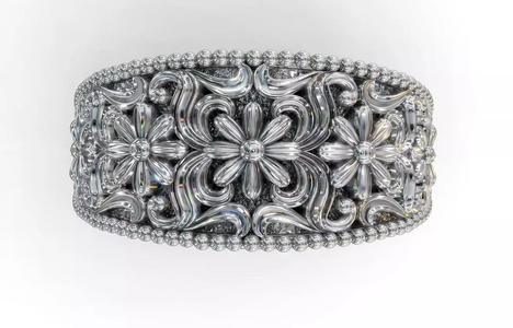 Ornate Floral Pattern Ring