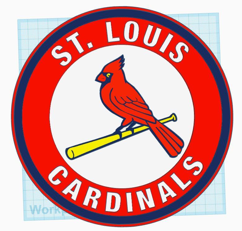 St. Louis Cardinals Wall Plaque with Keyhole for Screw Mount - Ender 3 and CR-10 Sizes