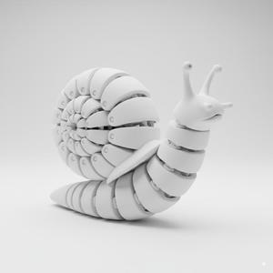 Flexi Snail Figurine | Bendable Desk Toy & Adorable Animal Print