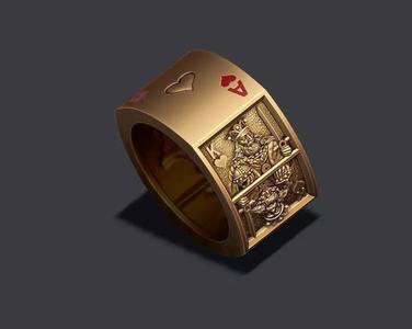 playing cards hearts pairs ring