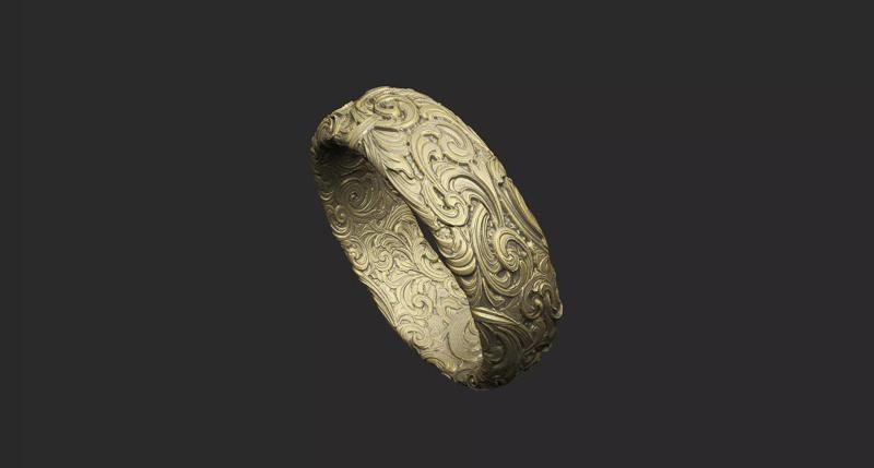Pattern ring design bas relief royal princess king knight