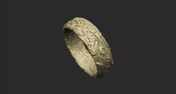 Pattern ring design bas relief royal princess king knight