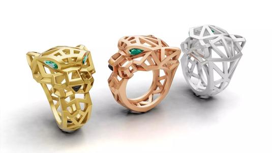 Cartier Panther Ring Structured Construction