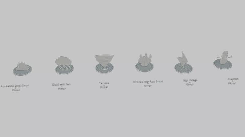 Weather Mini Pack Emoji Statues