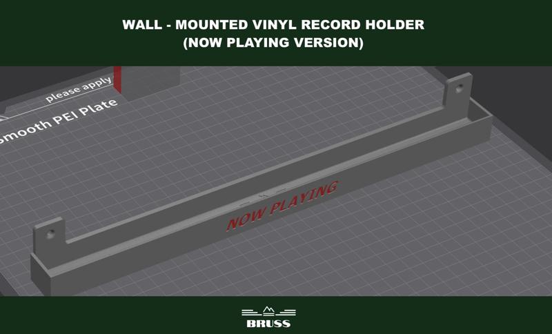 WALL - MOUNTED VINYL RECORD HOLDER (NOW PLAYING VERSION) - BRUSSDESIGNS