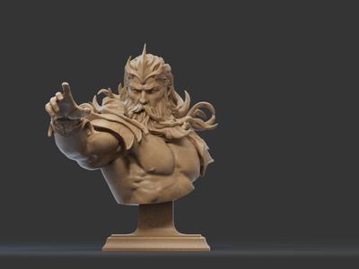 Poseidon Bust 3D Print