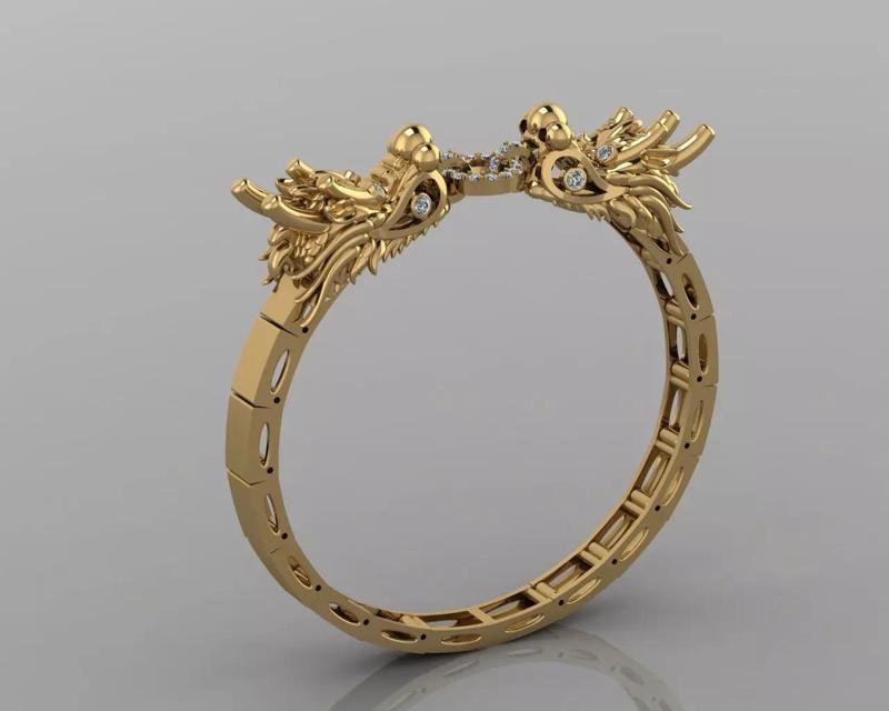 Dragon Bangle Khmer Asian