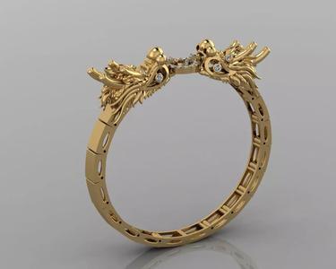 Dragon Bangle Khmer Asian