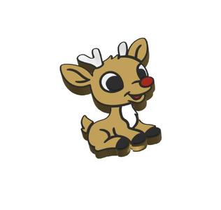 Sittin' Rudy Reindeer Straw topper 2 sizes 3MF File included