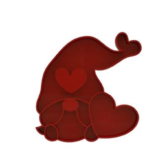 Gnome love valentine day cookie cutter