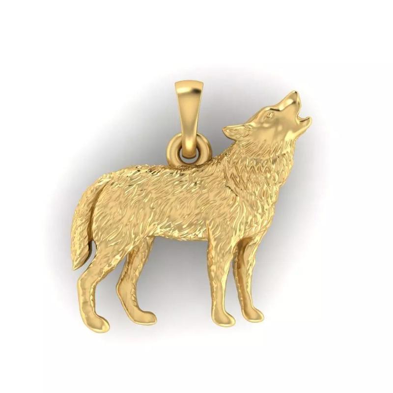 wolf pendant necklace
