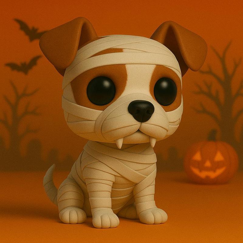 Jack Russell Halloween Mummy POP -STL