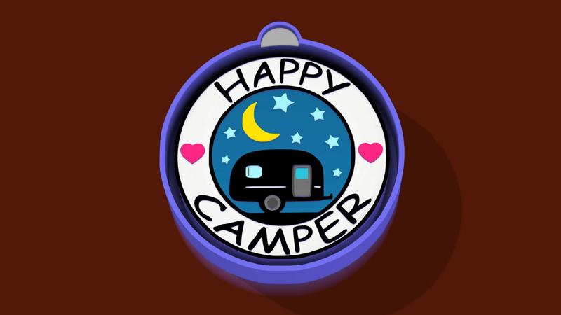 🏕️🌙 Happy Camper Vibes – Freshie, Keychain & Resin Mold
