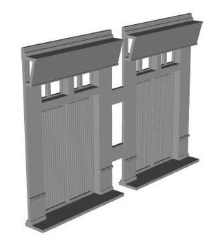 shop inter section with door module 1/76 scale