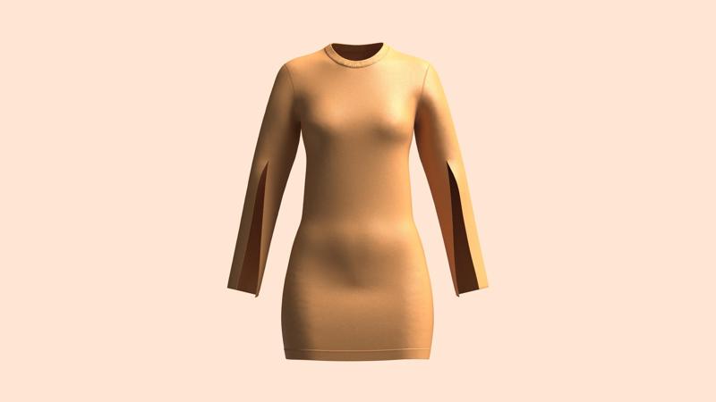 Girls Cut Sleeve Dress | Marvelous / Clo3d / obj / fbx