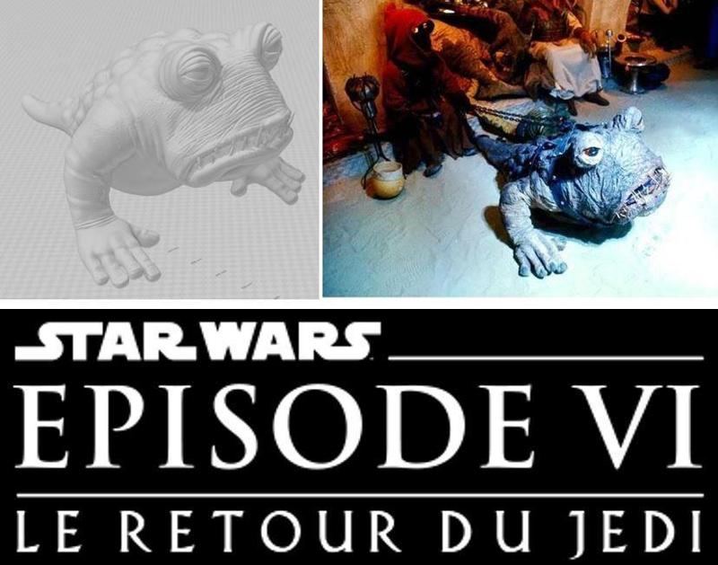 Star wars creature Buboicullaar frog dog Jabba palace